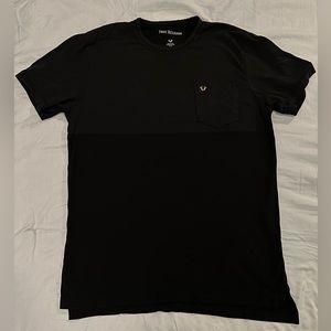 True Religion two tone black shirt, medium
